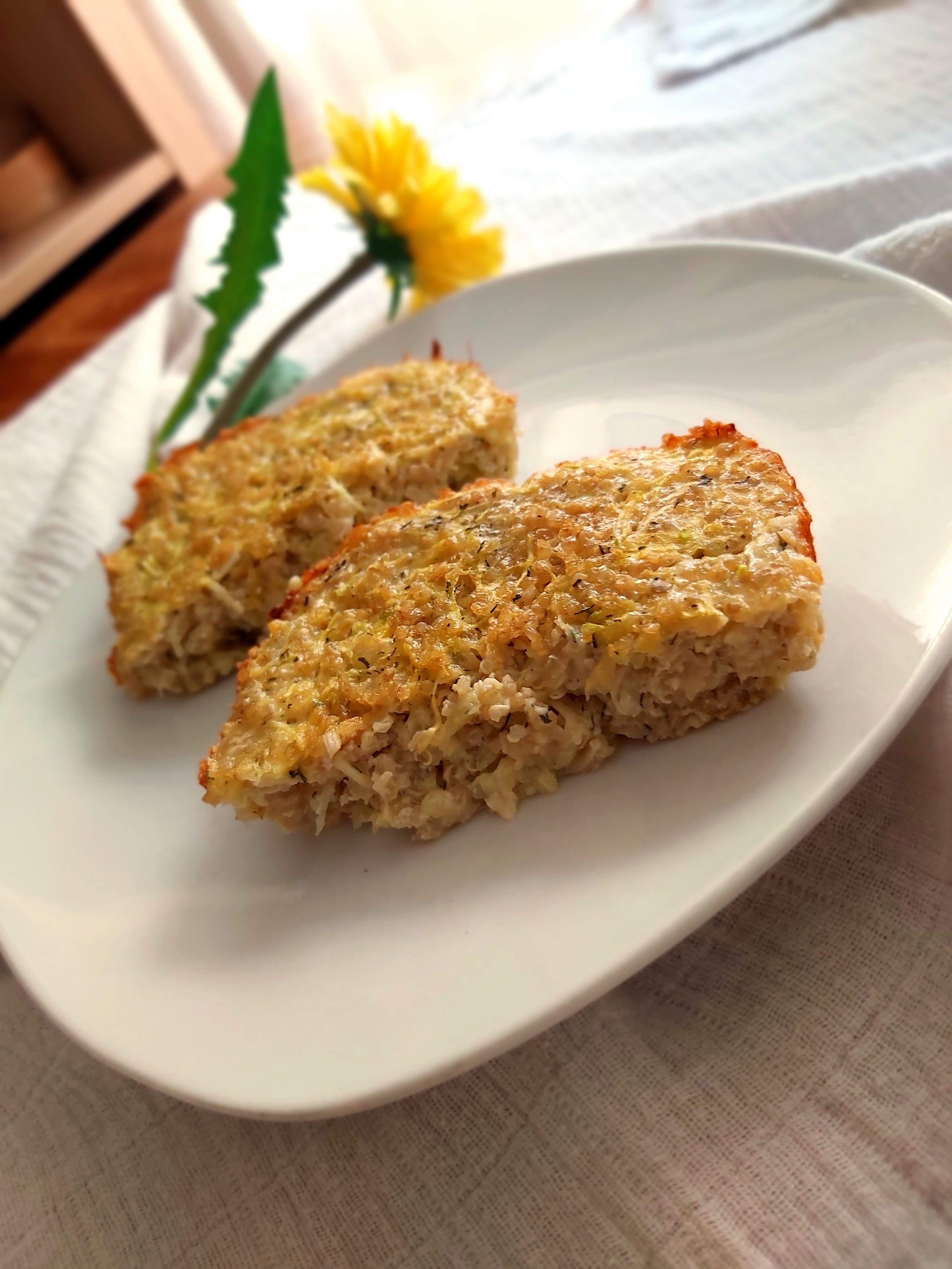 Gratin de quinoa cu dovlecel si mozarella