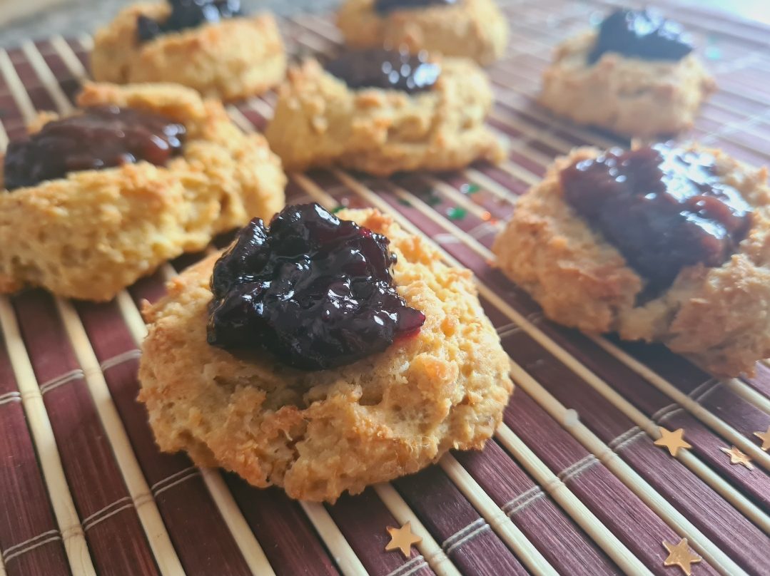 Cookies de orez, lapte si mango