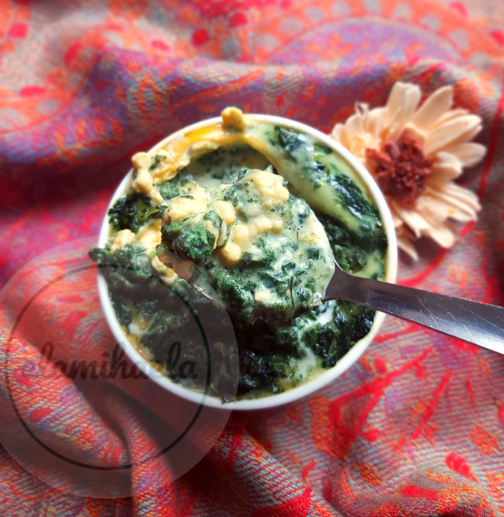 Spanac cu ou la cuptor