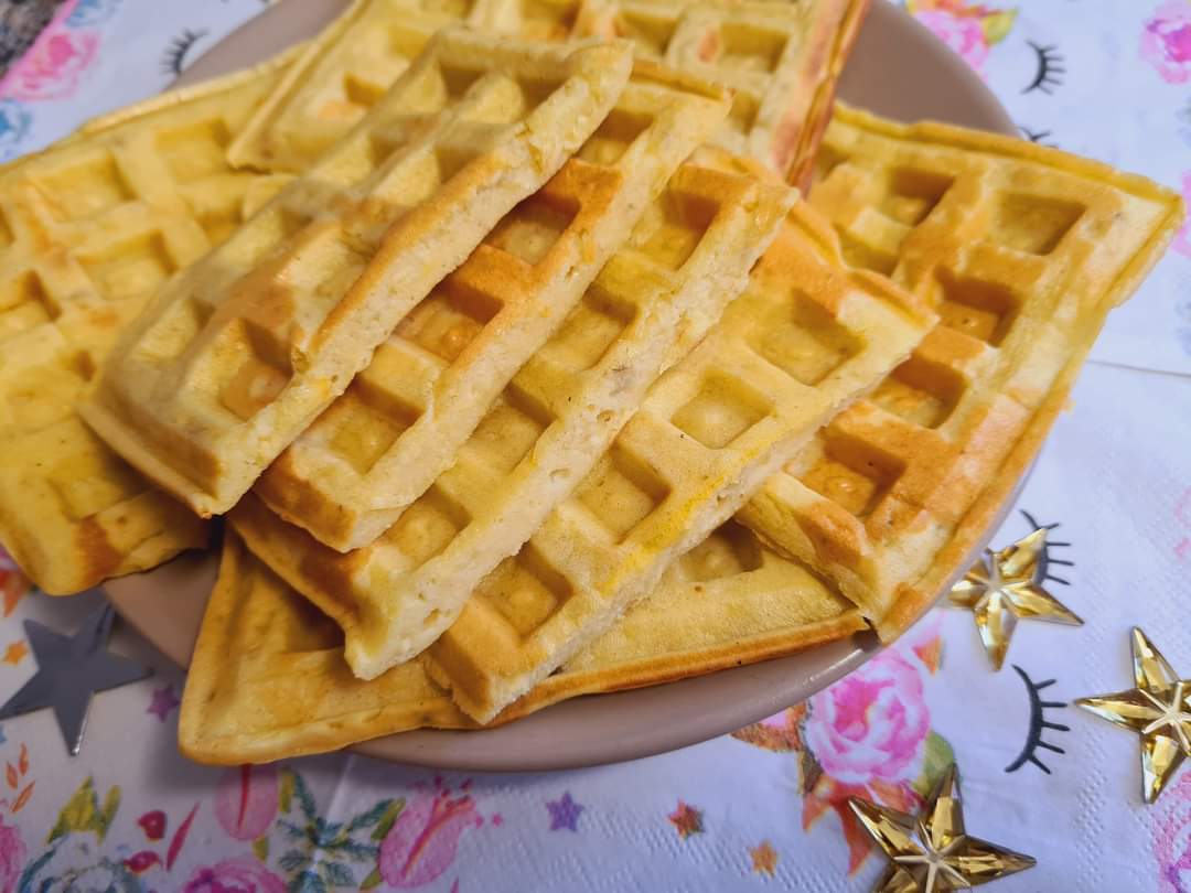 Vafe cu banane si iaurt