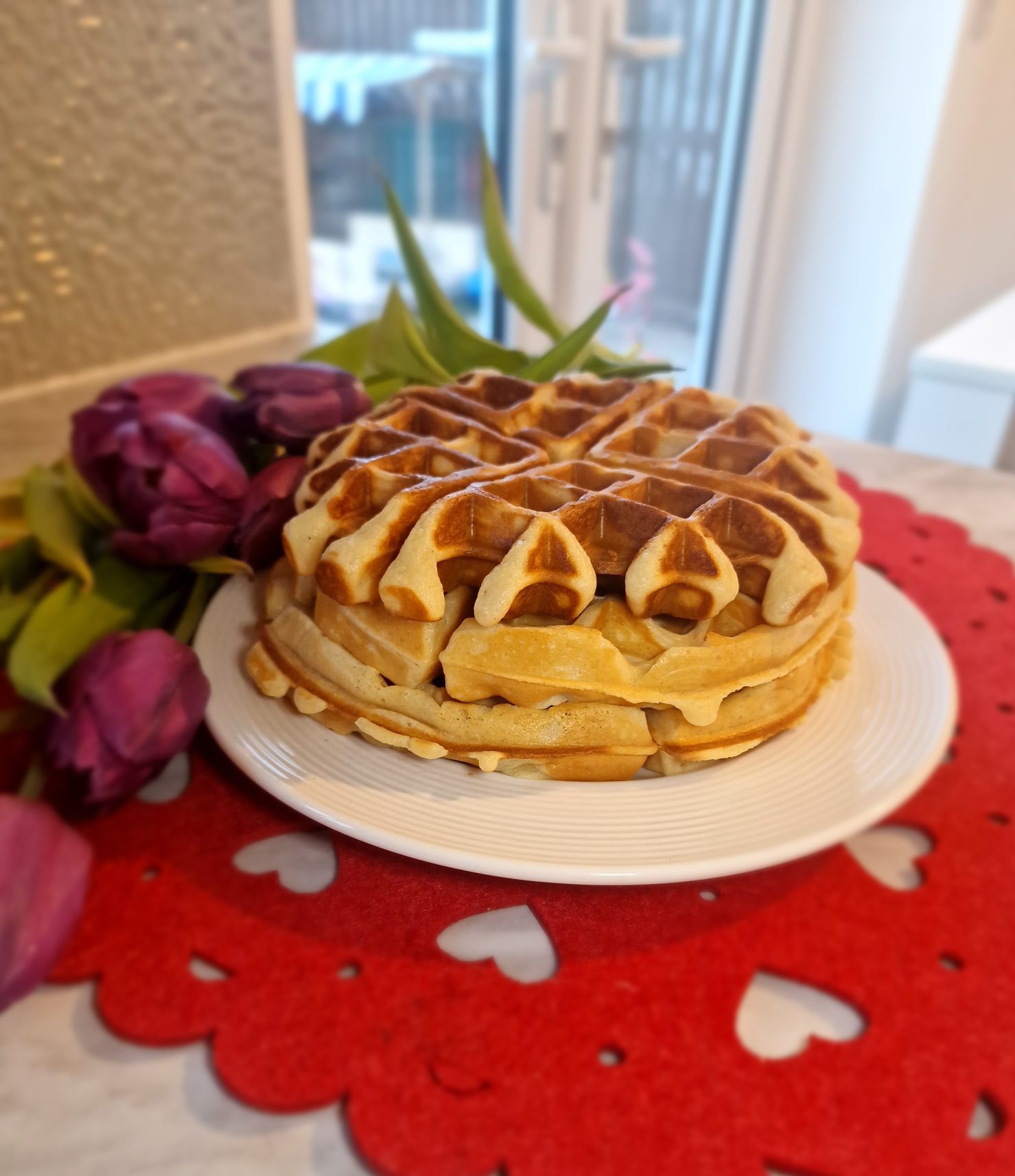 Waffle cu iaurt si miere