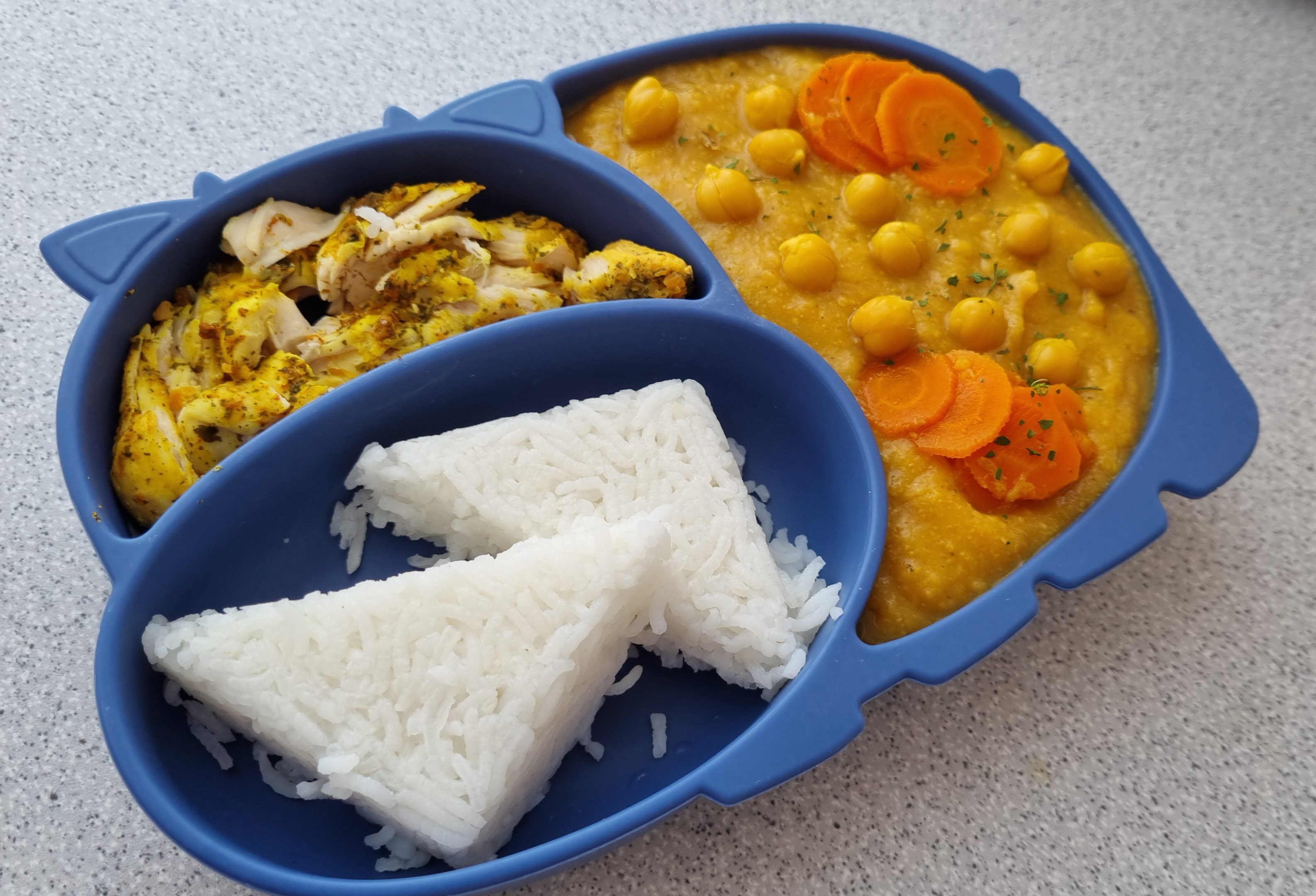 Curry de naut cu pui si orez