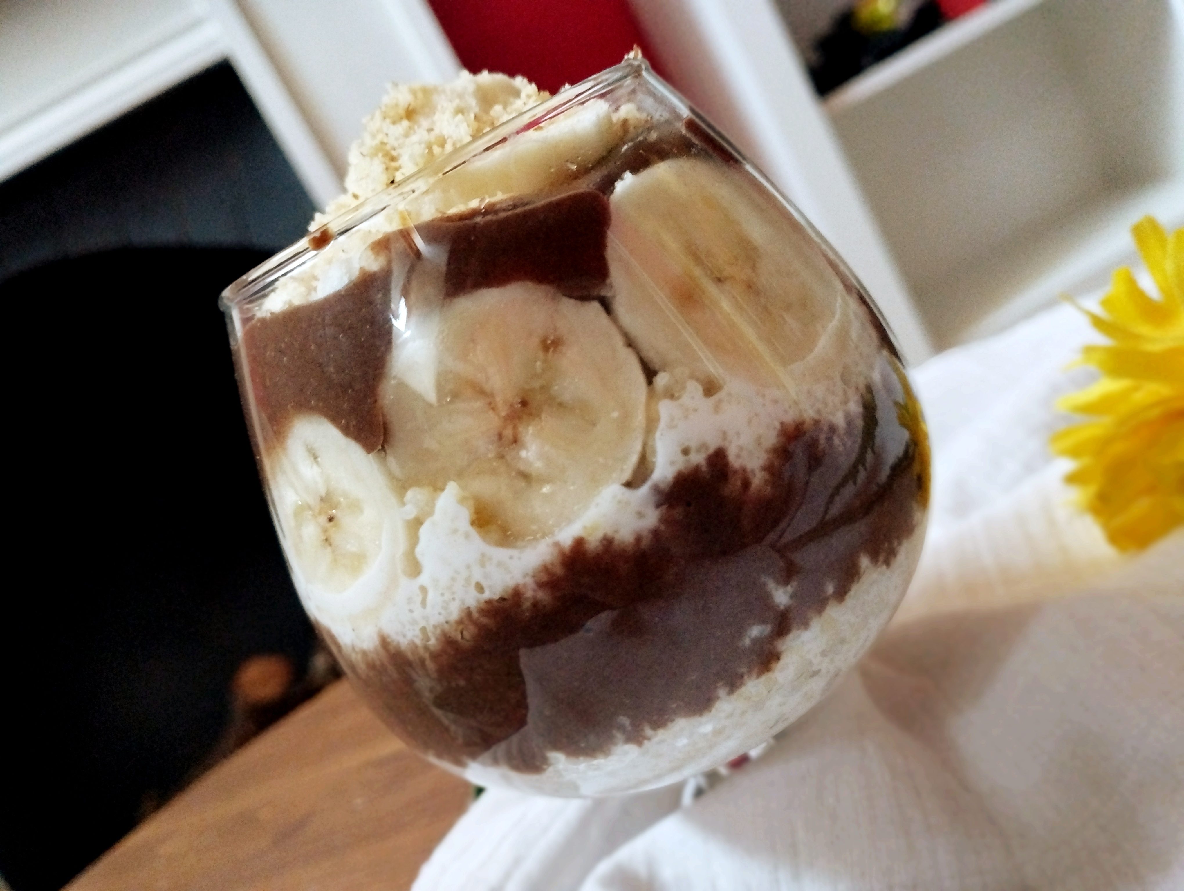 Budinca de ‘ciocolata’ cu cuscus si banana
