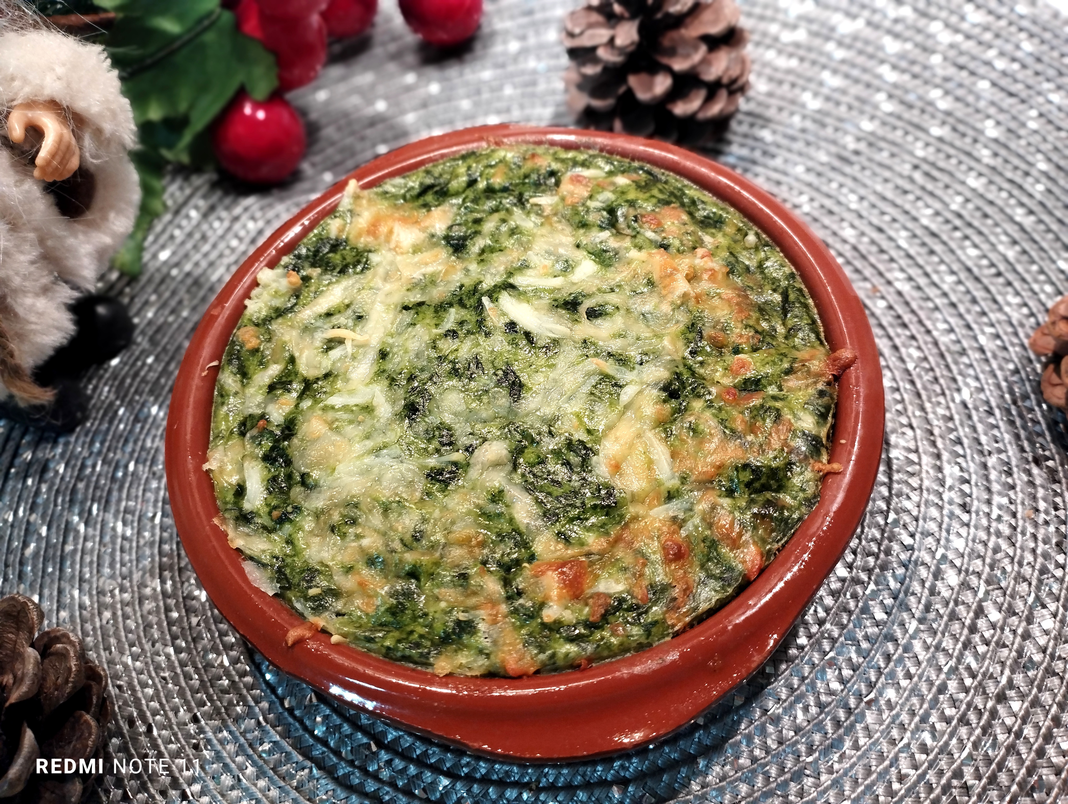 Budinca cu spanac si mozzarella