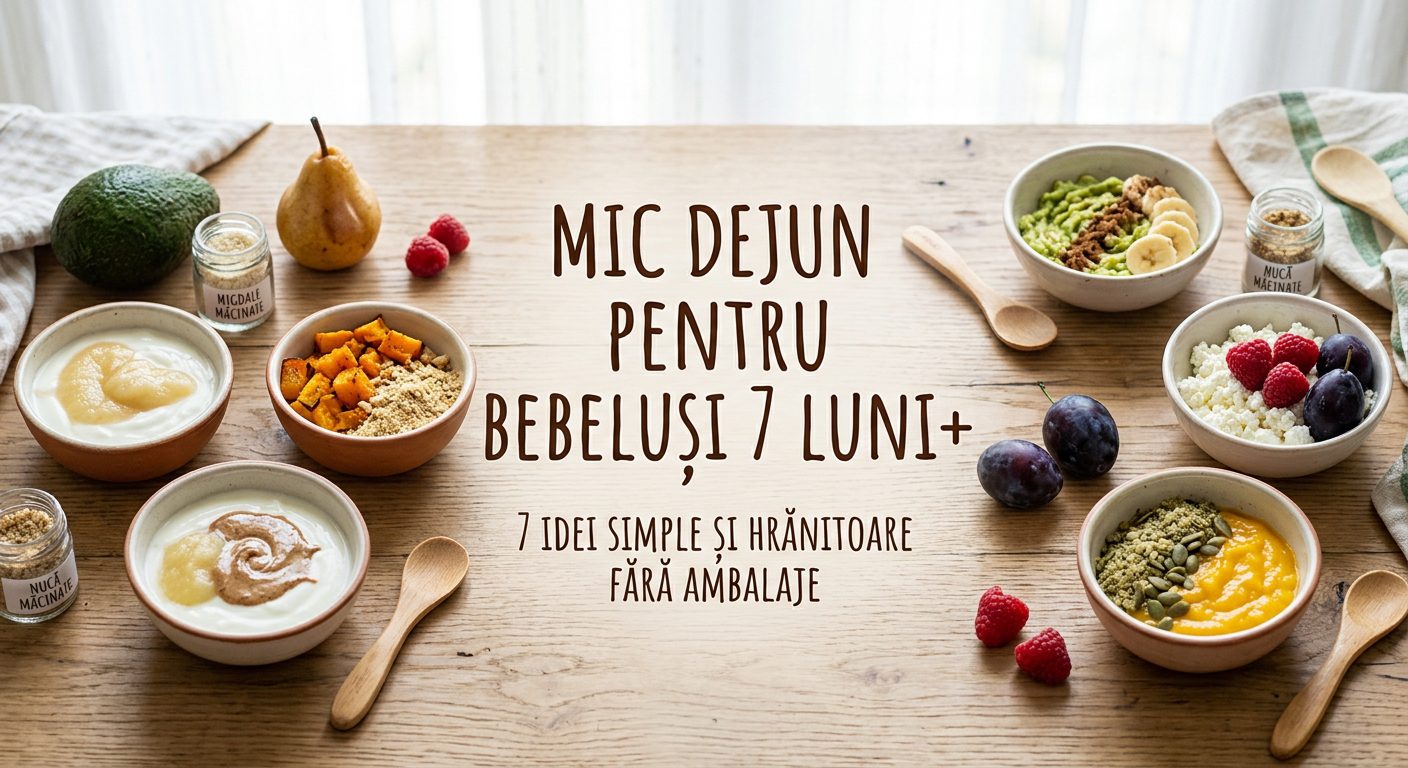 7 idei de mic dejun pentru bebeluși de la 7 luni+ – alternative simple și hrănitoare